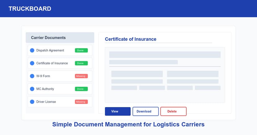 Document Management for Logistics Carriers